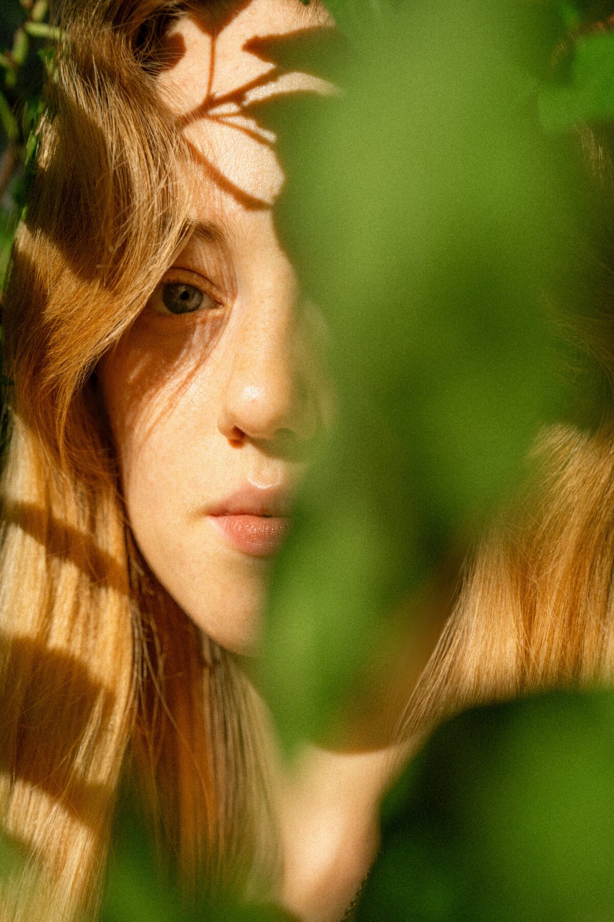 Editorial portrait with glowing light