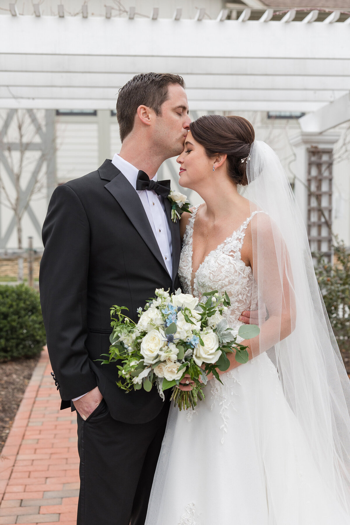 Chesapeake Bay Beach Club winter wedding portrait at The Inn of bride and groom by Christa Rae Photography