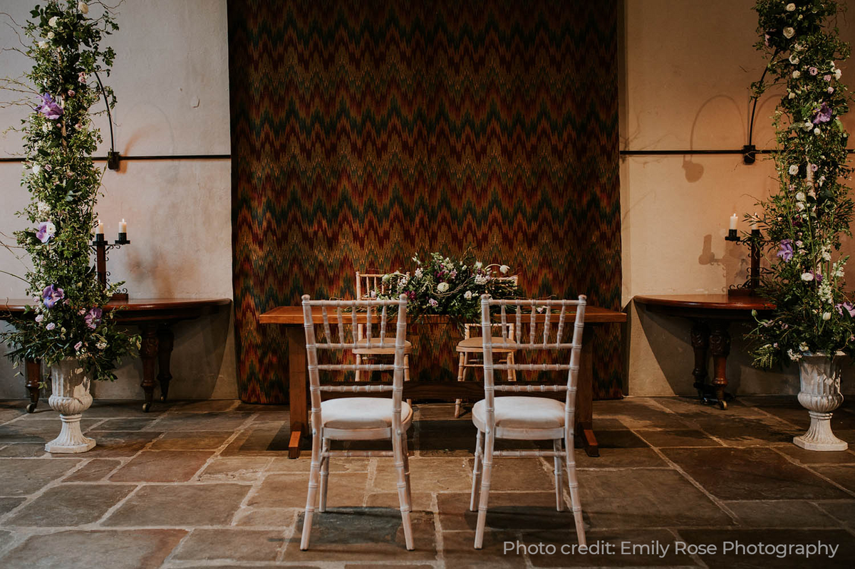 Emily Rose Photography Salisbury Medieval Hall Chairs
