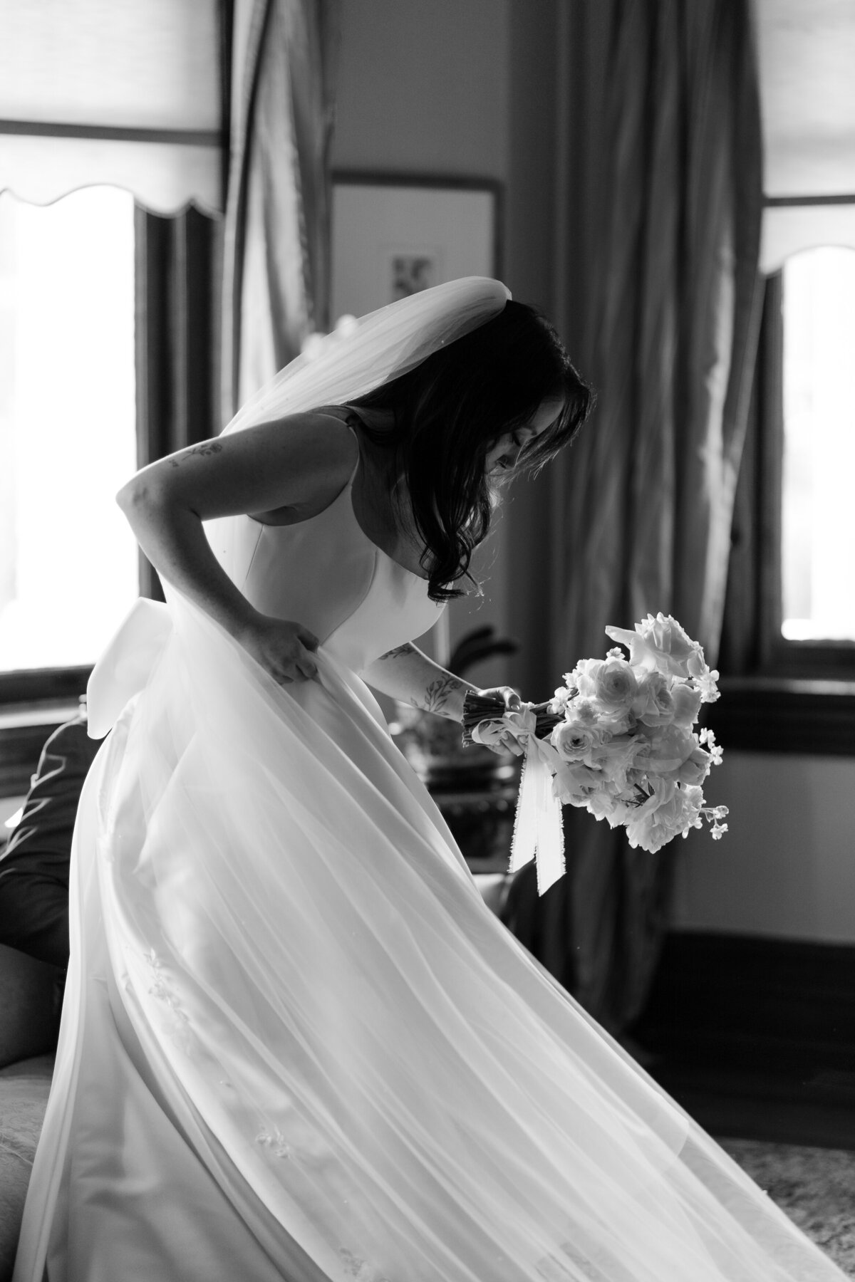 documentary bridal portrait