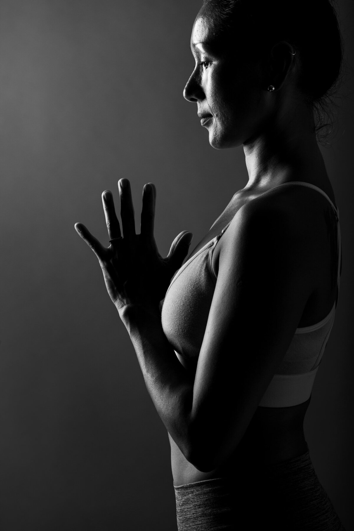 woman doing yoga