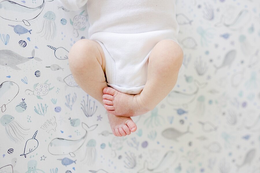 closeup of baby feet by DC Newborn Photographer Emily