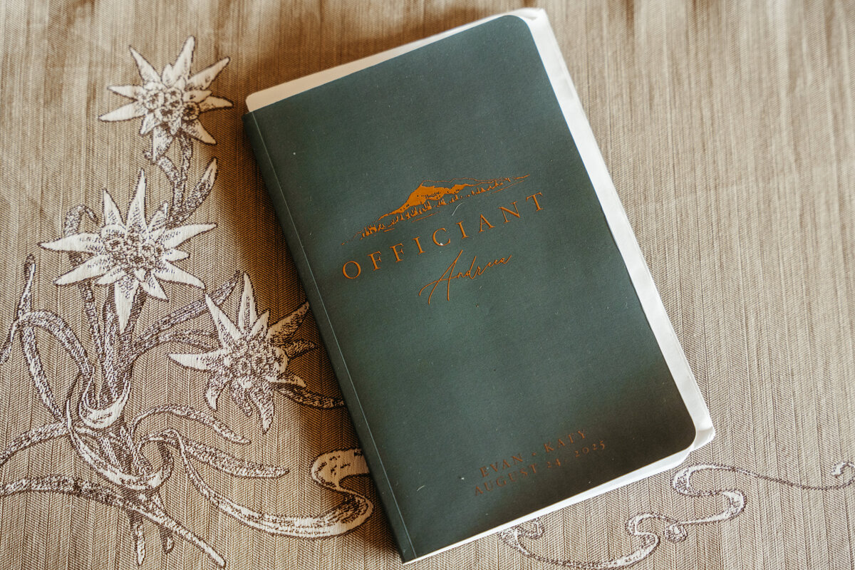 Bridal accessories and jewelry flat lay with mountain light