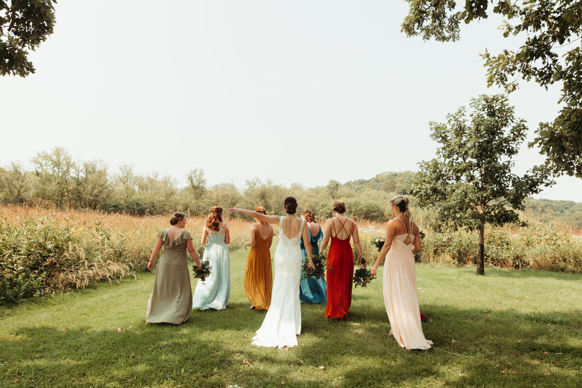 Wedding party in the prairie