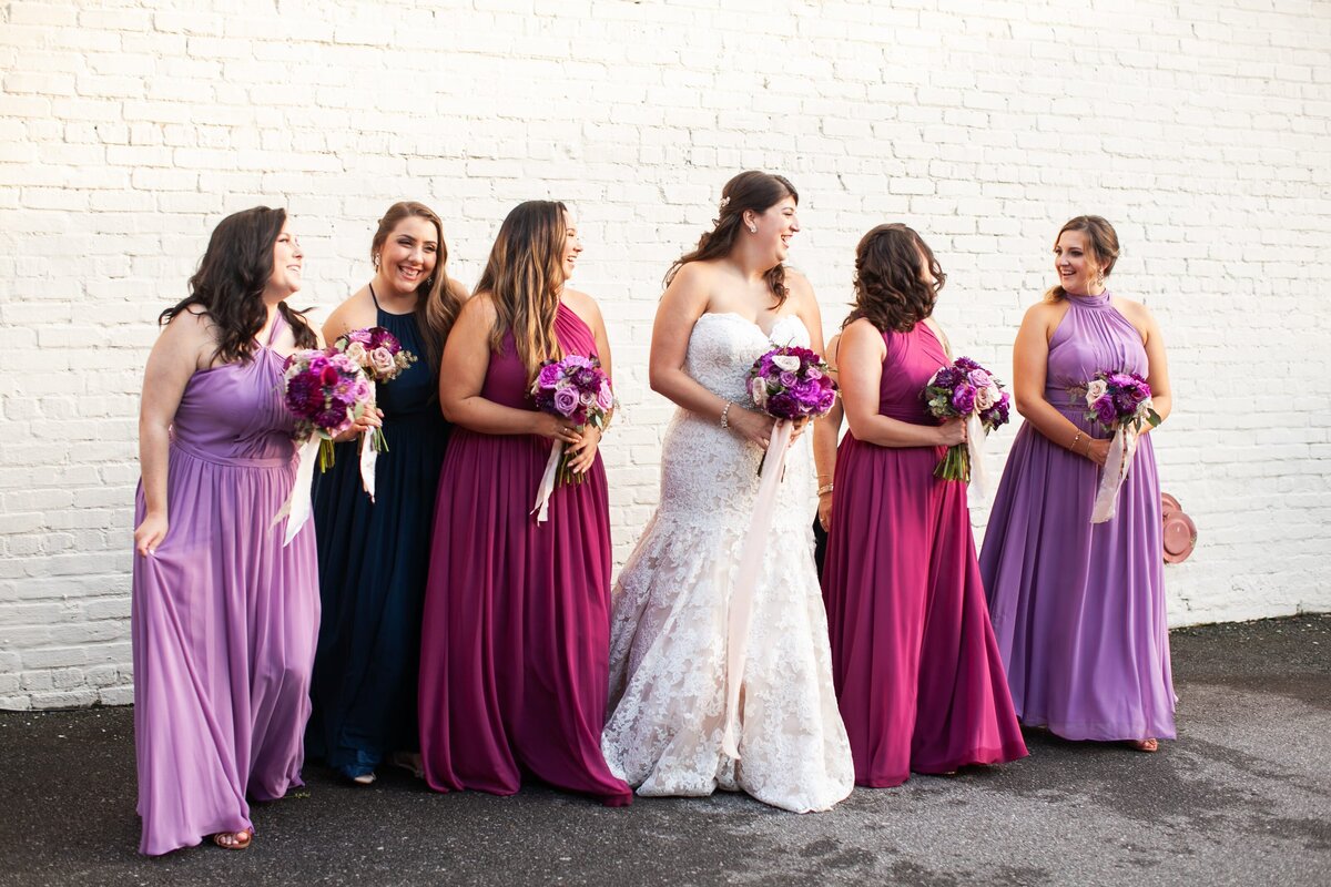bridal-party-white-brick-purple-dresses