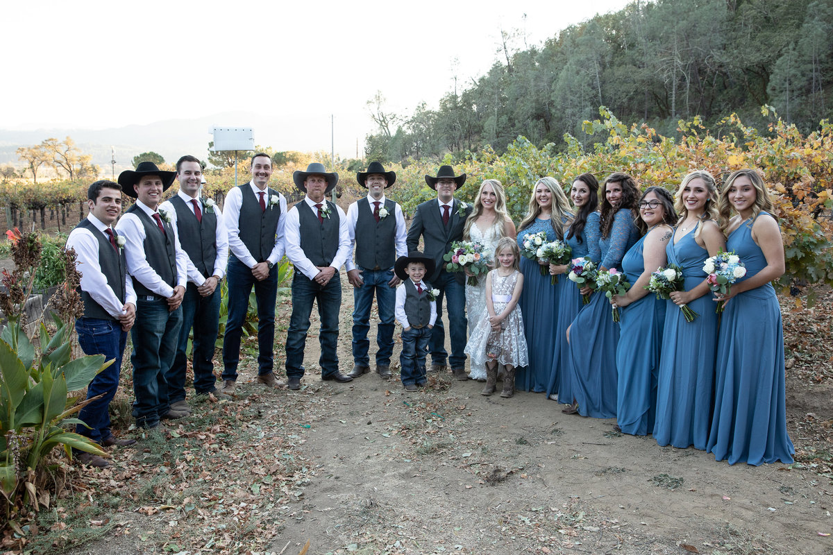 cowboy bridal party