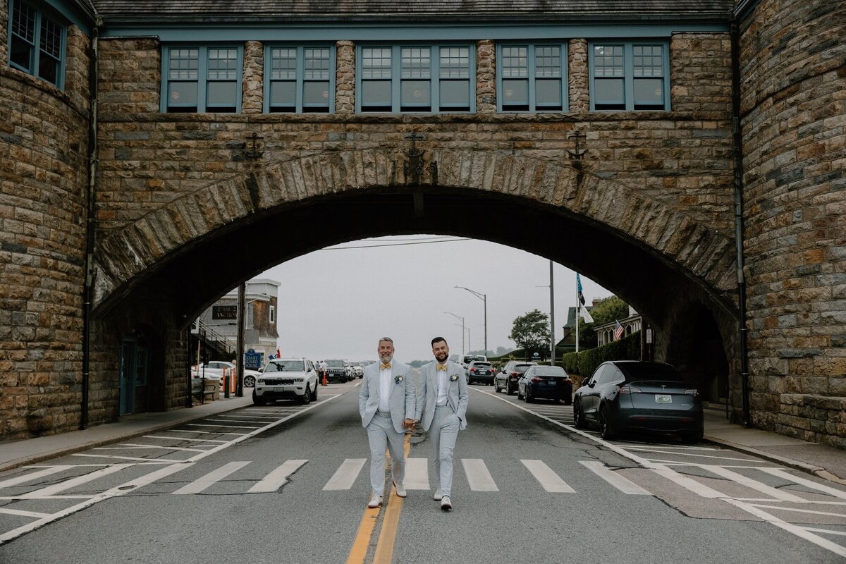 grooms walking