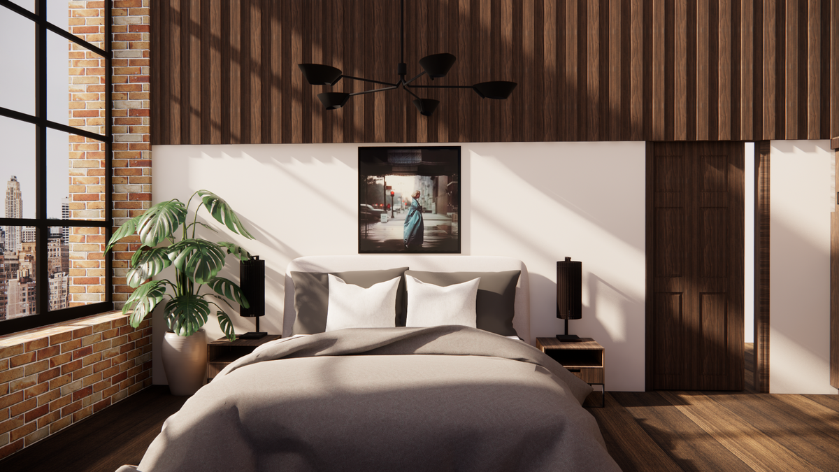 art deco industrial residential interior design