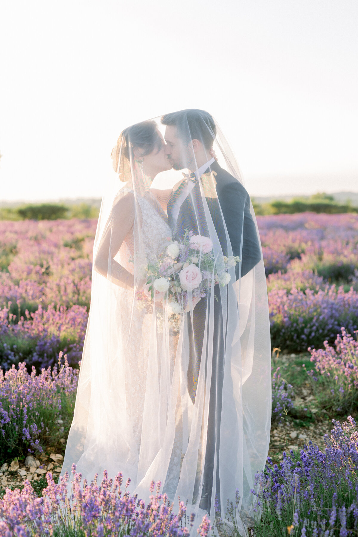 Prewedding Lavender Photoshoot Couple Sunset