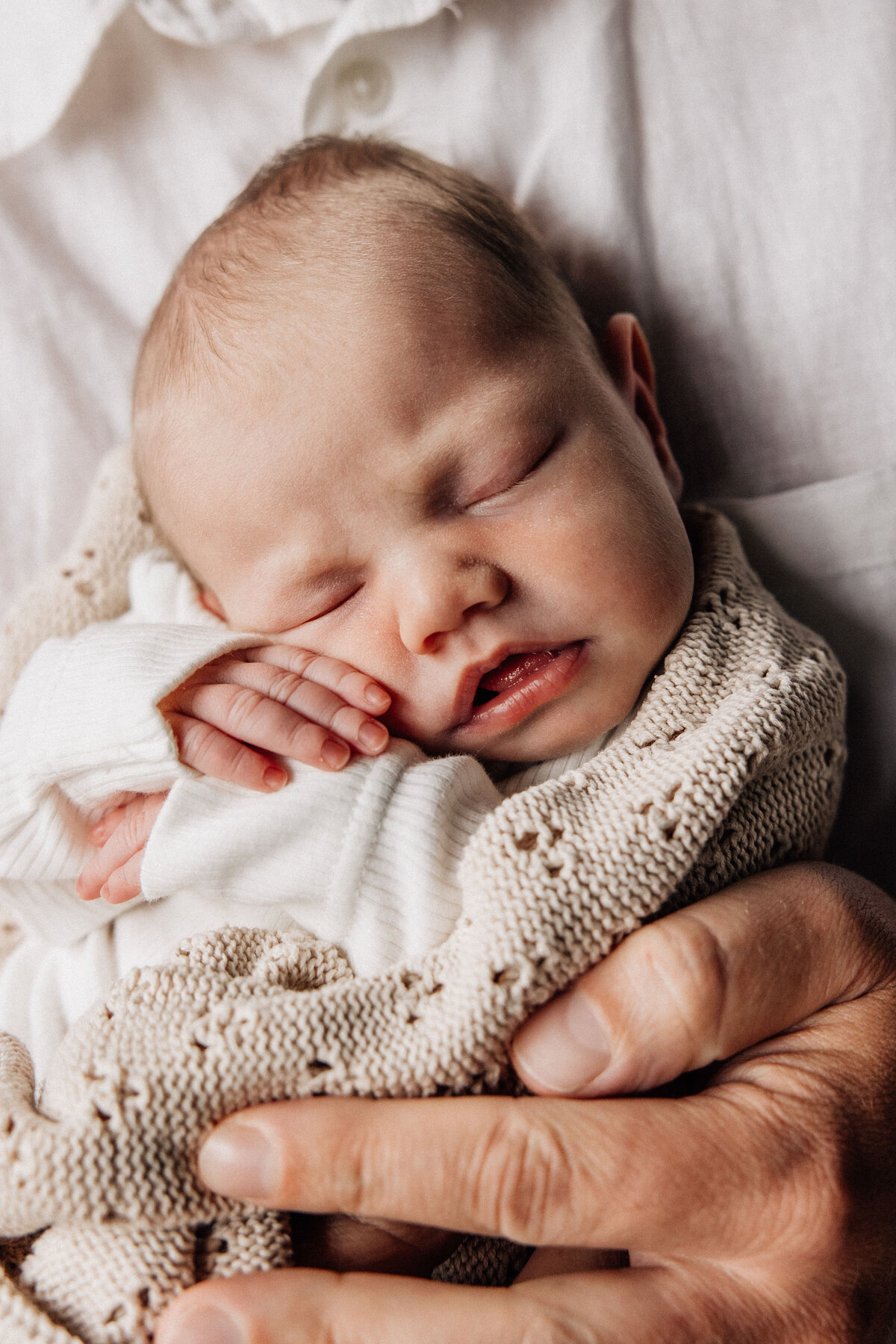 sleeping newborn baby