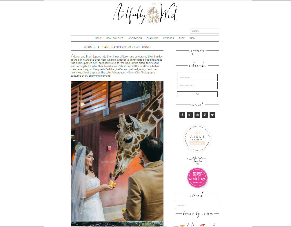 Artfully Wed San Francisco zoo wedding - Weddings by Milou & Olin