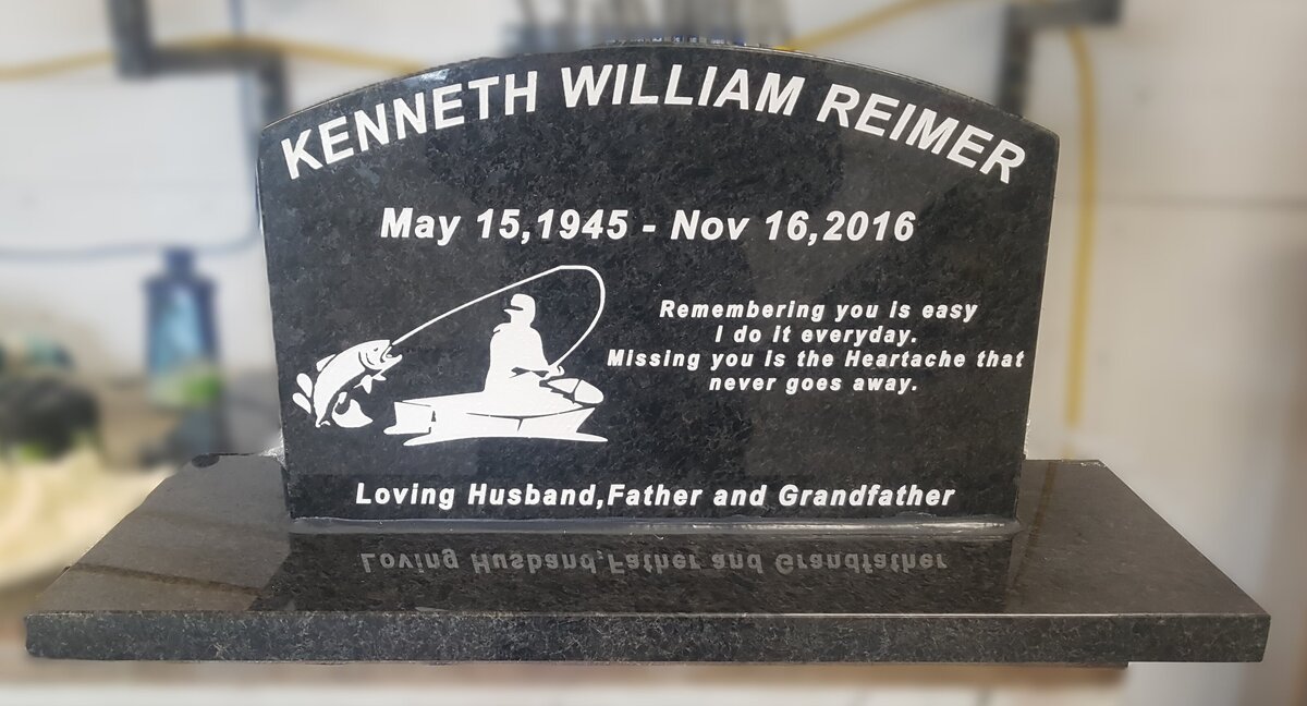 fisherman headstone saskatchewan craftsman