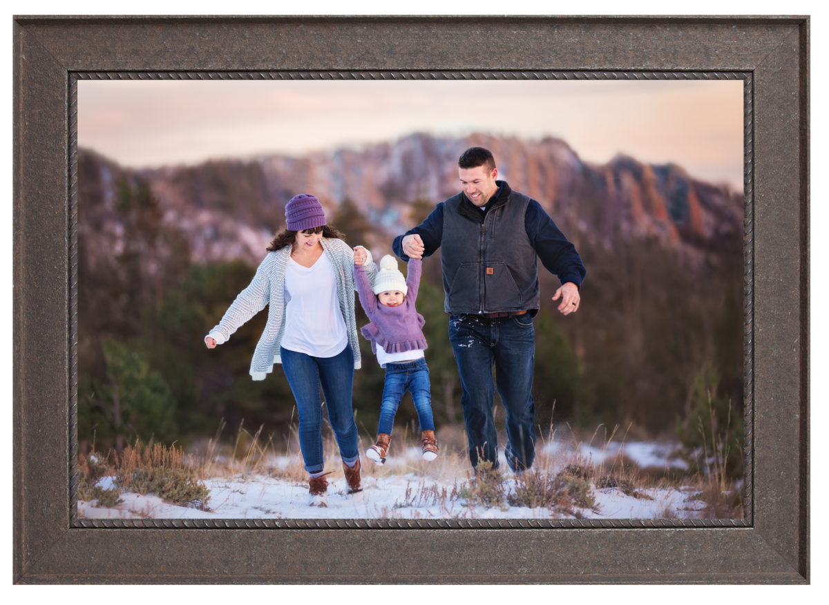 Family photography in the Medicine Bow area mountains during the golden hour with a little girl.