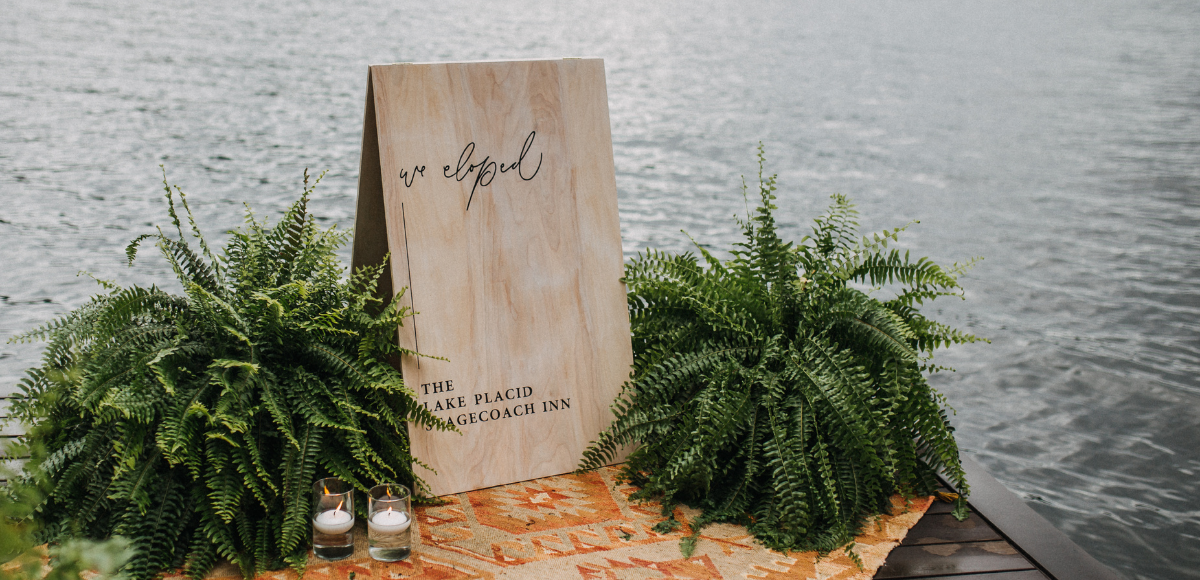 Elopement welcome sign