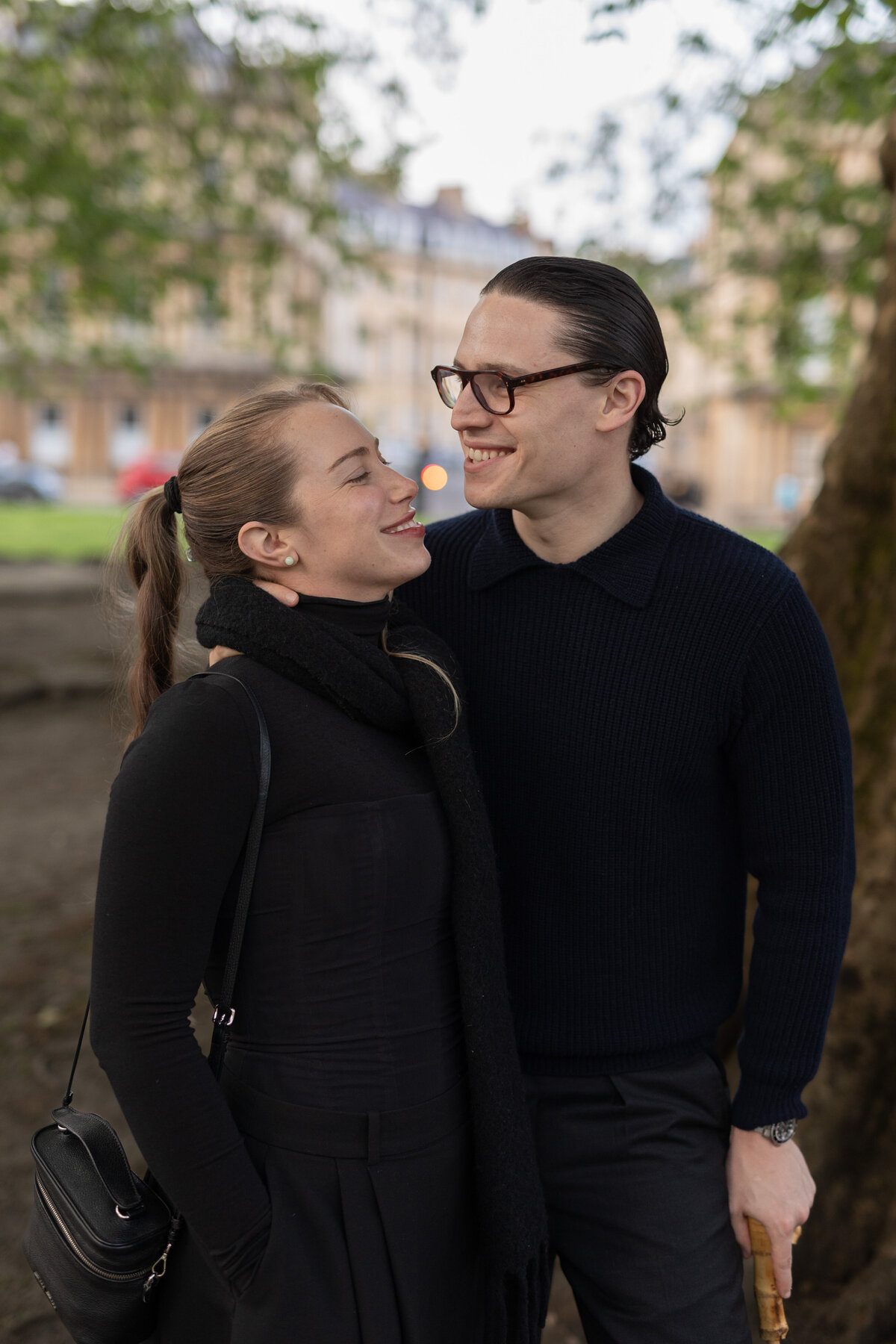 Editorial couple portrait in Bath