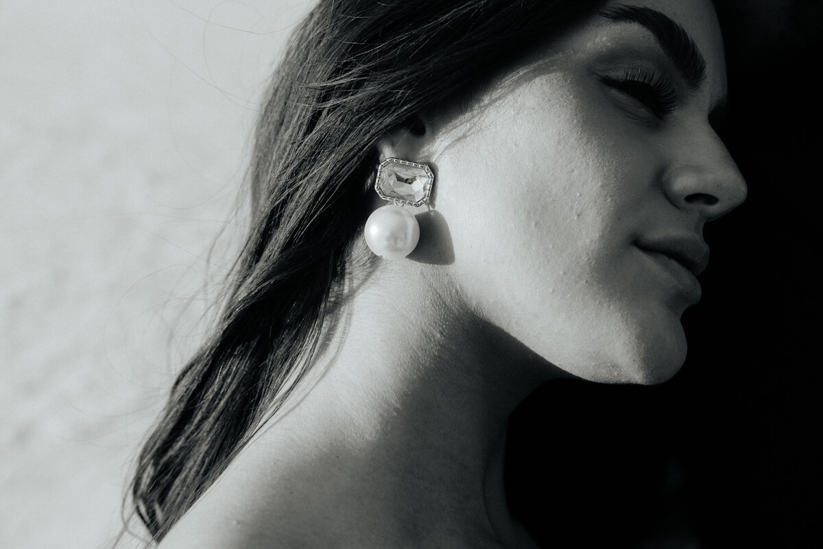 Bride closing her eyes