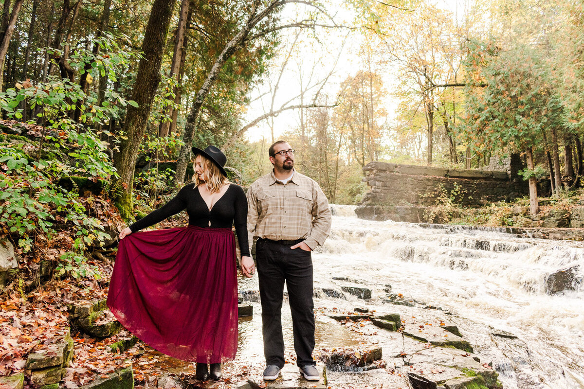 Milwaukee based photographer, Milwaukee wedding photographer, wisconsin weddings, engagement session, engagement couple session, waterfall session, wisconsin destination, destination photography, waterfall photography, couples photography session