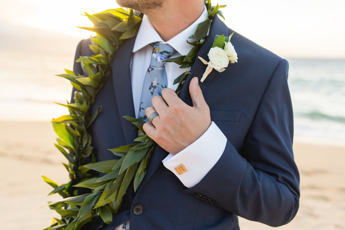 Maui wedding photography of groom
