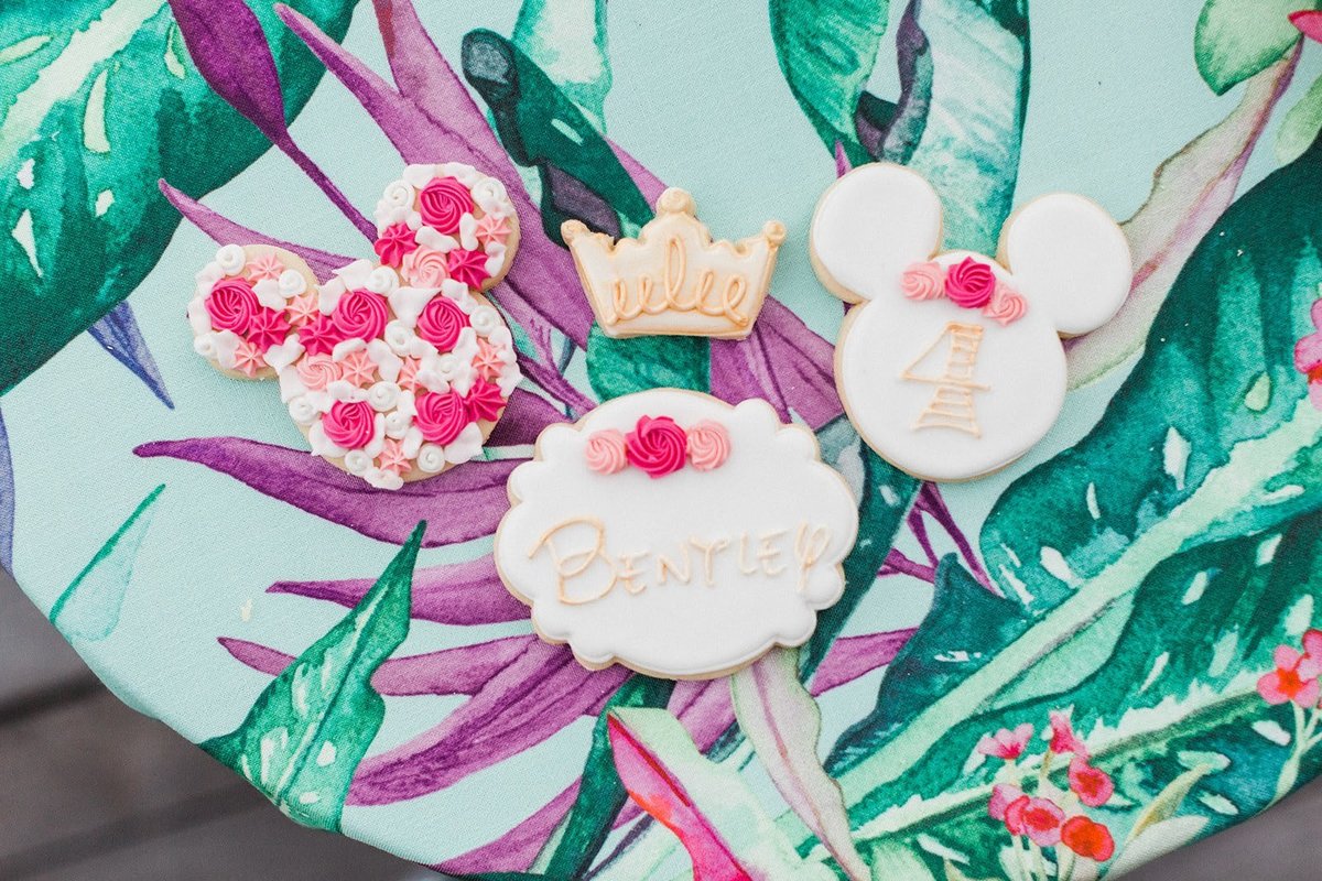 Custom cookies for Disney princess party