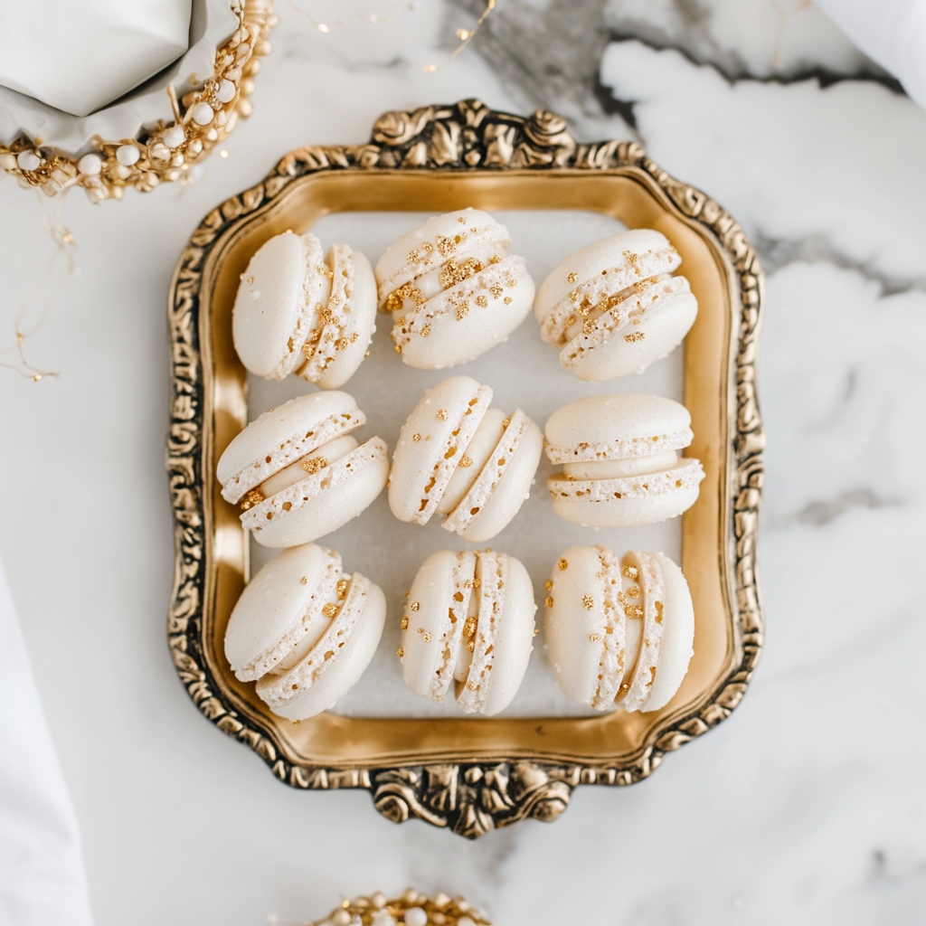kdurski_86694_a_flatlay_of_white_macarons_with_gold_dusting_on__14ef7d53-b756-407f-bf29-6558b9fbdf1f