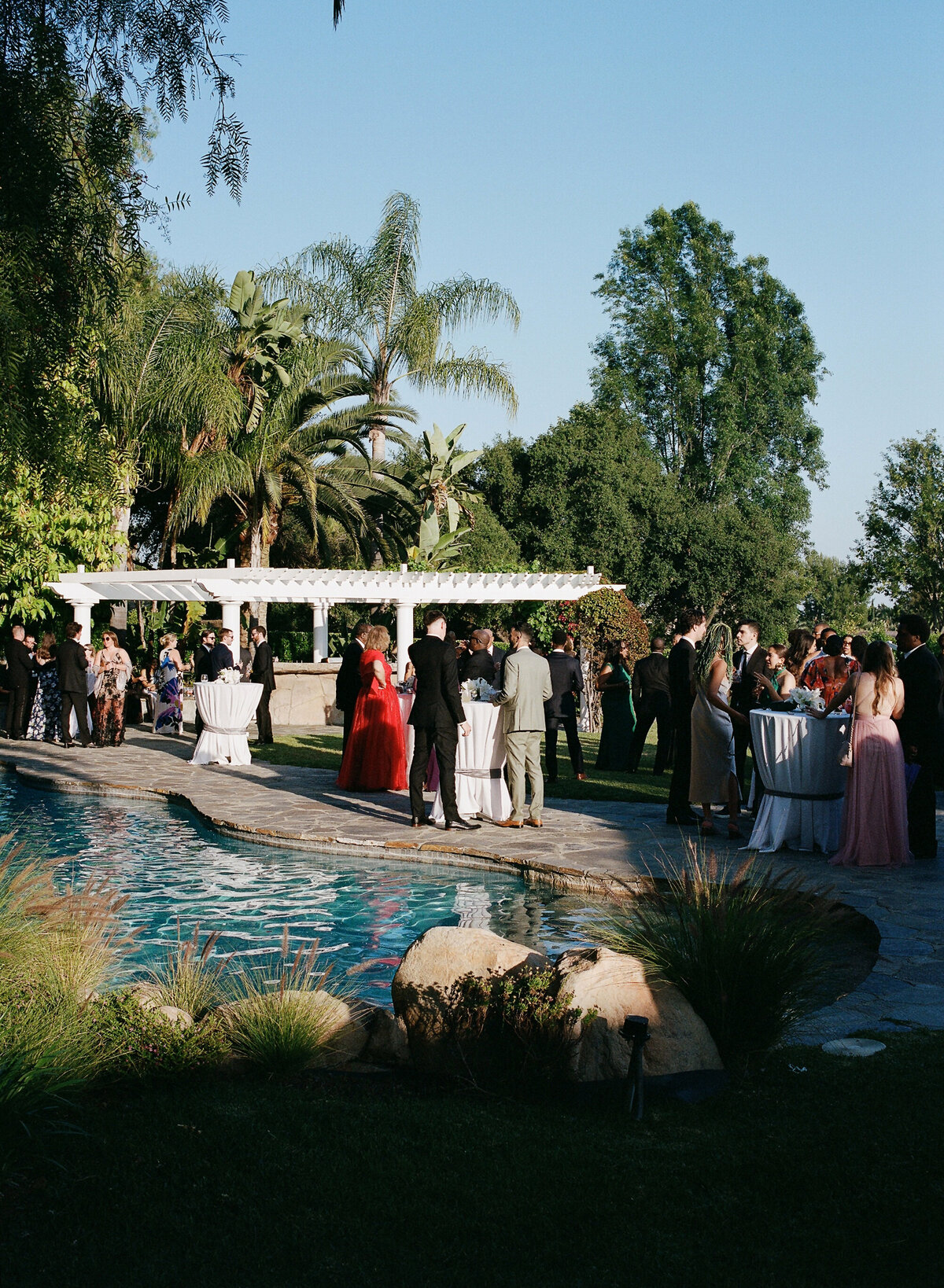 Taelor Bakewell wedding in backyward with pool