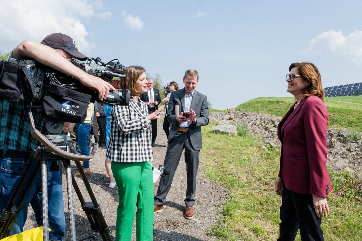 Christina-Cassotis-Interviewing-Solar Panels