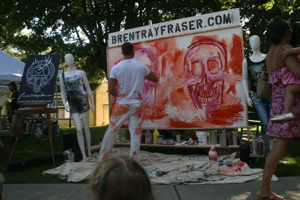 Brent Ray Fraser Cranberry Festival Live Skull Painting 2012_05