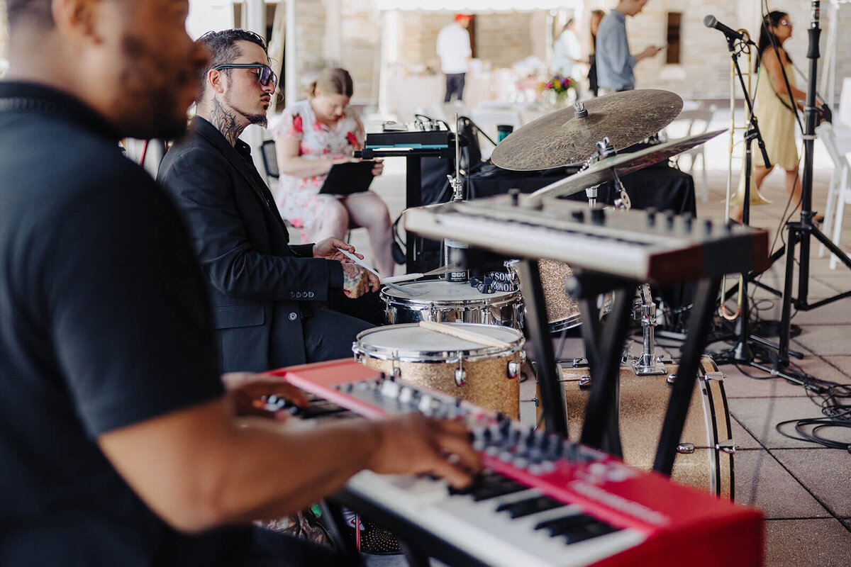 Band playing at wedding at Cornell University