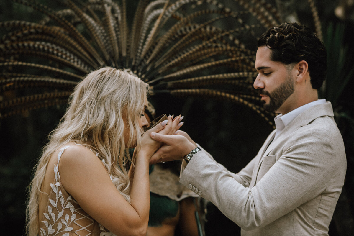 Mayan Wedding Ceremony at a Cenote in Tulum