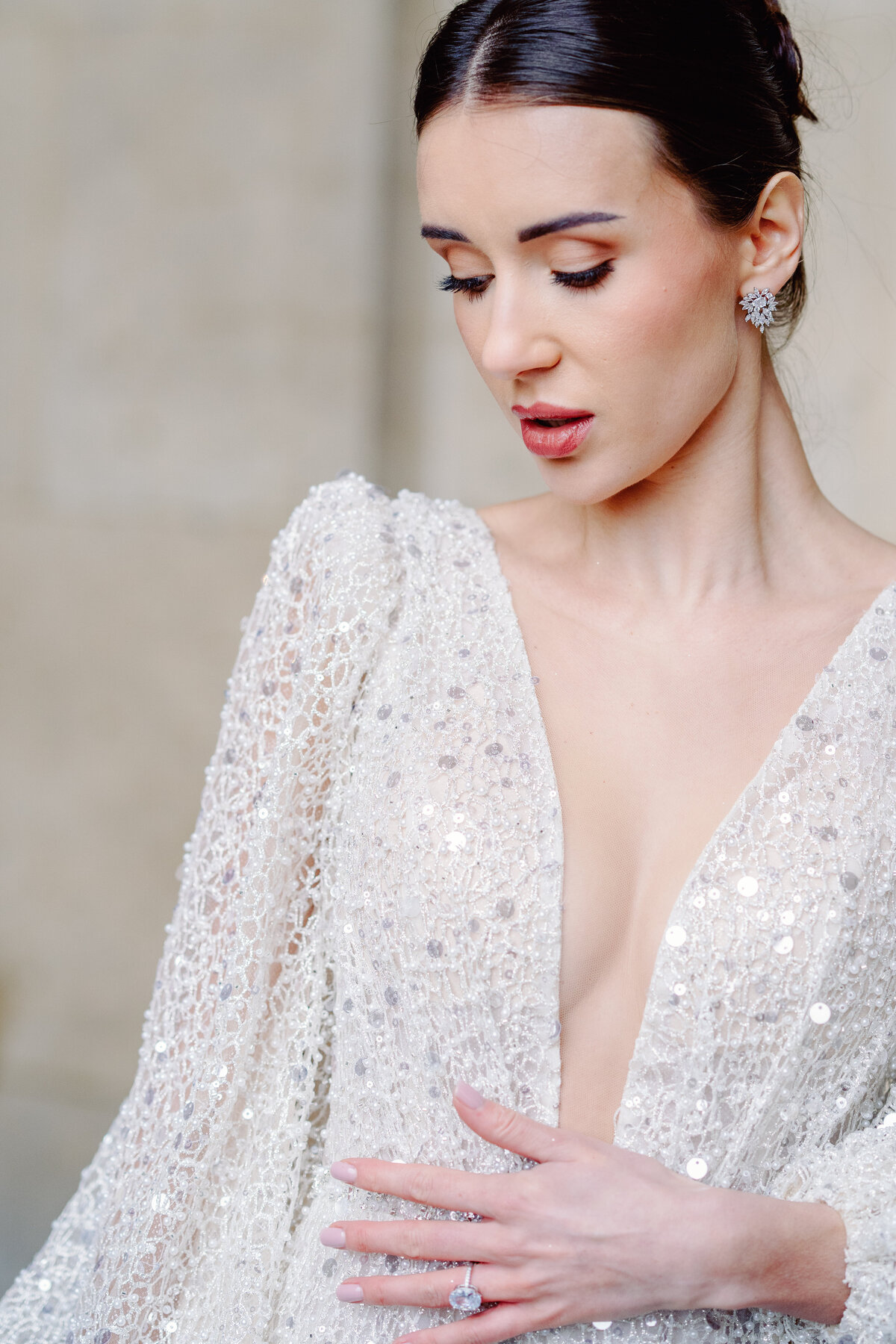 Bridal session in Paris photographed by Paris wedding photographer