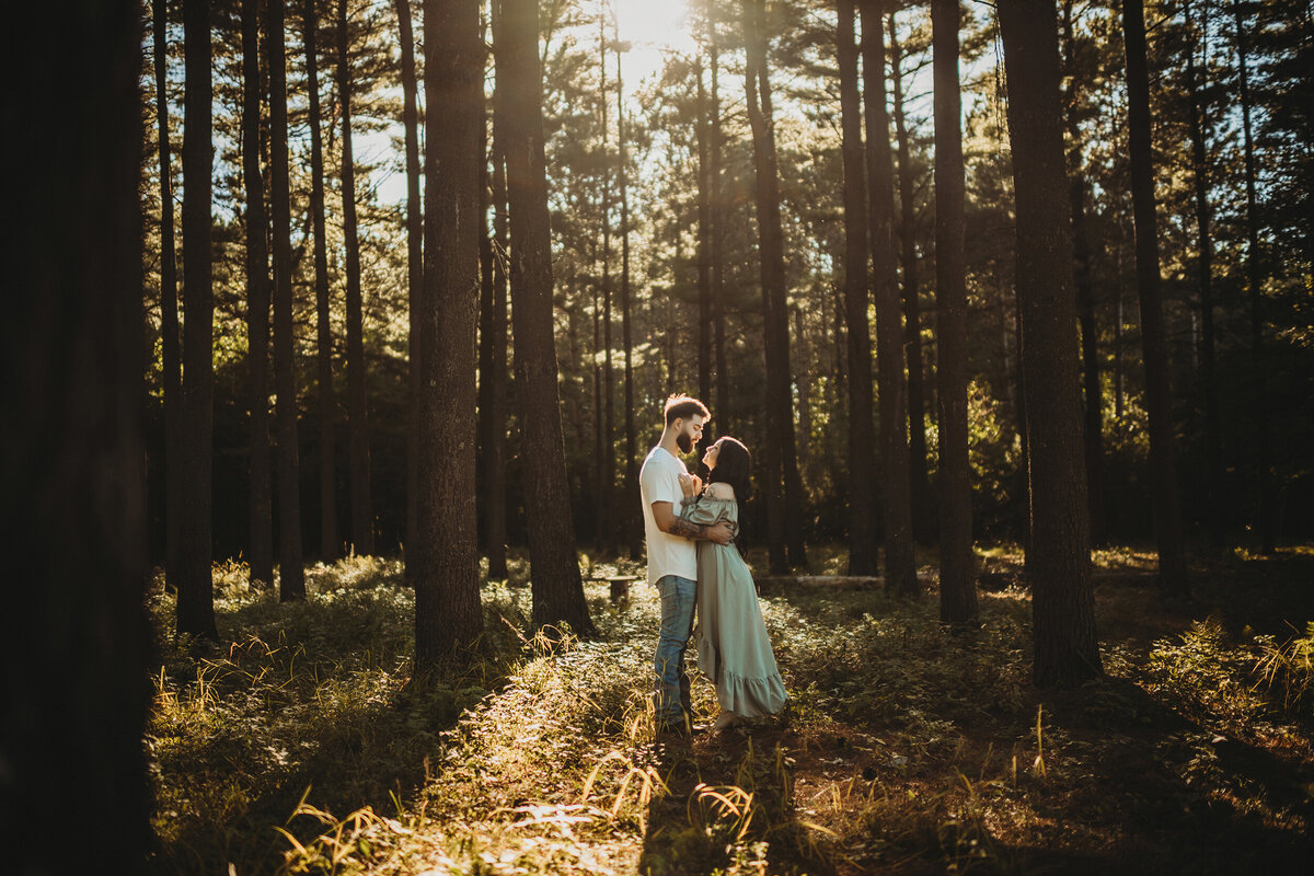 Pine tree engagement picture