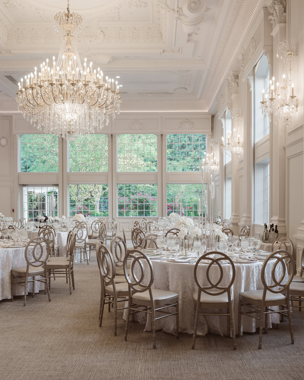 the reception ballroom at the estate at florentine gardens nj