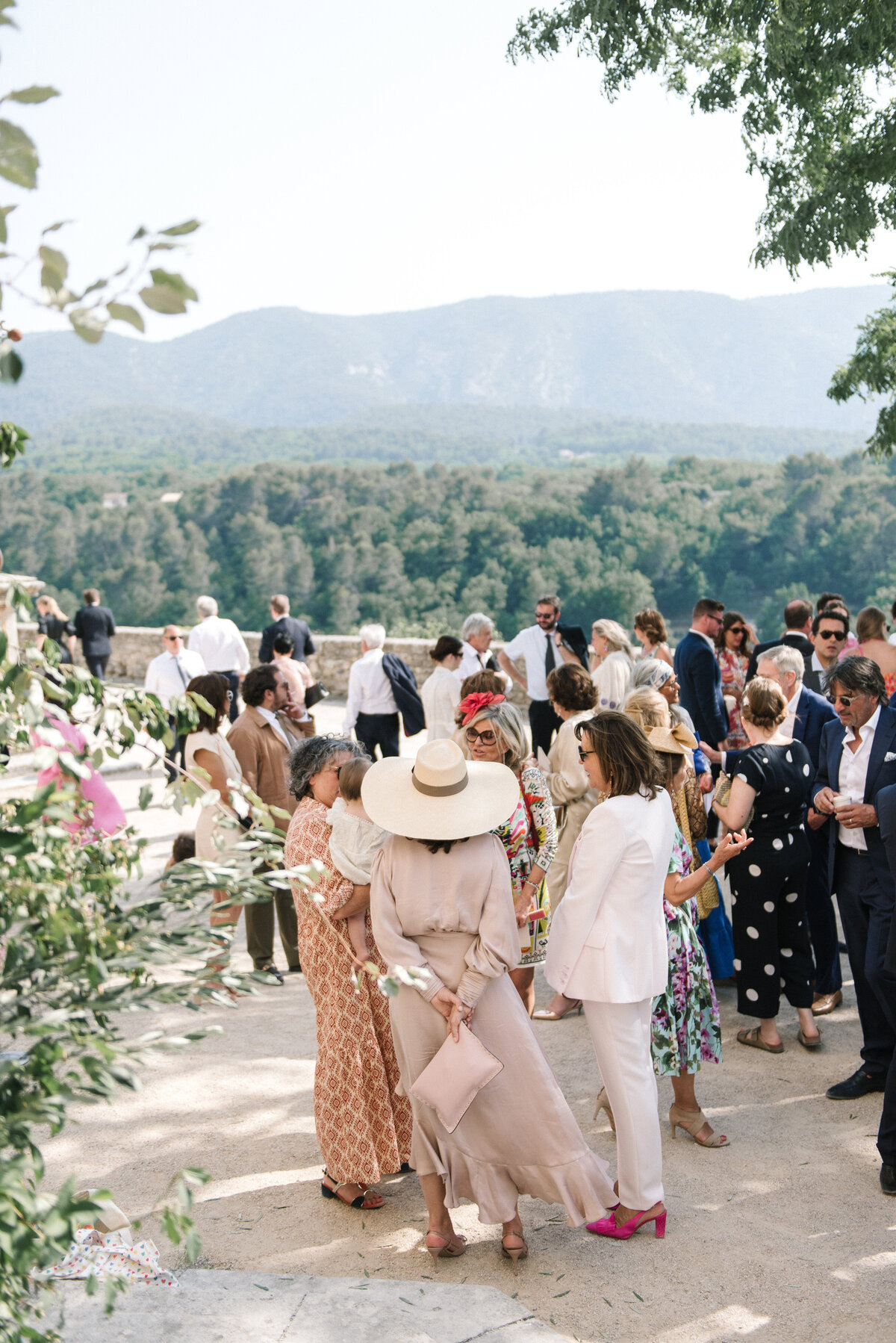 chic wedding guests in lourmarin provence