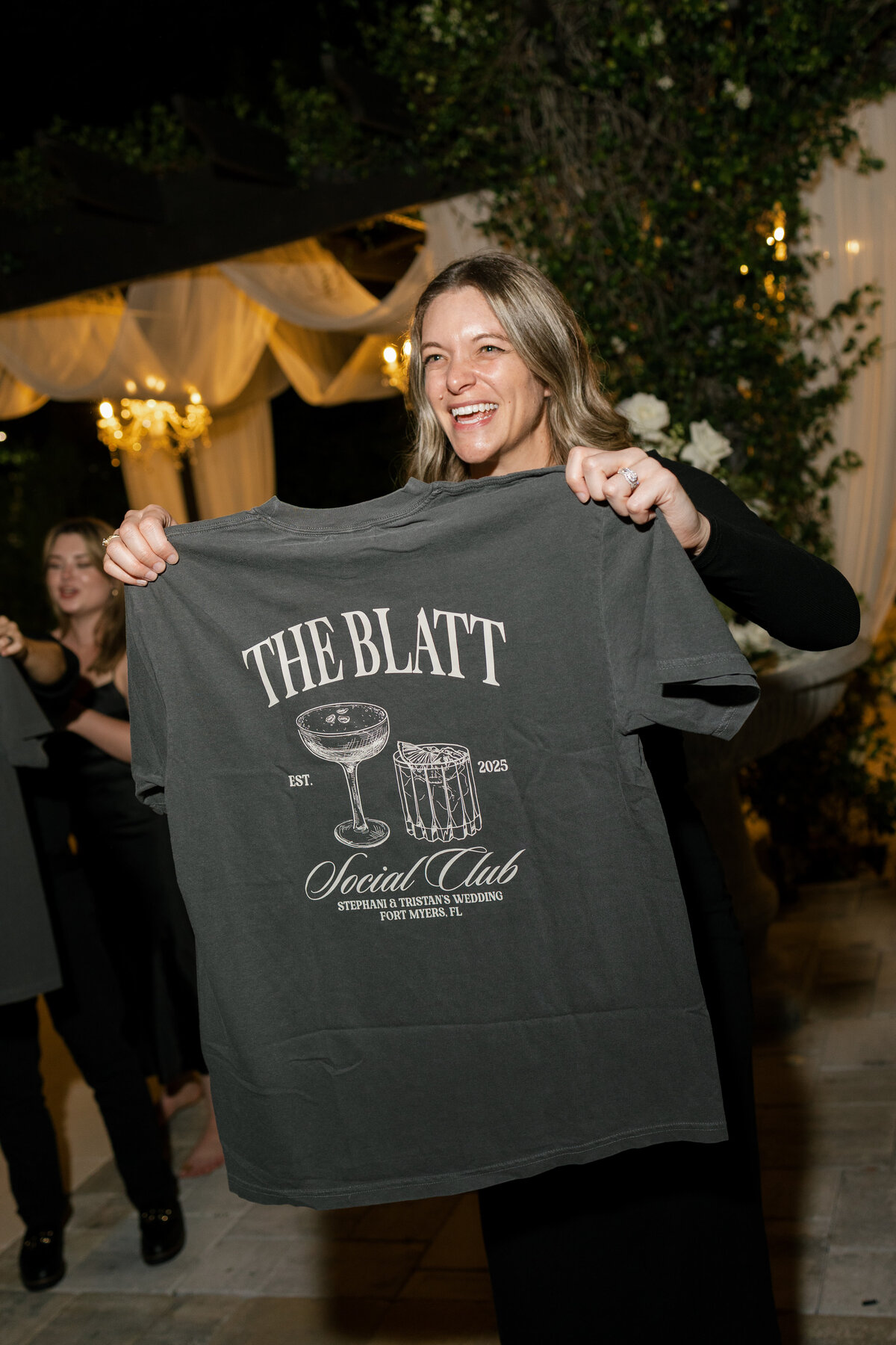Custom Wedding Tee shirts  at La Casa Toscana Wedding Venue Fort Myers Florida
