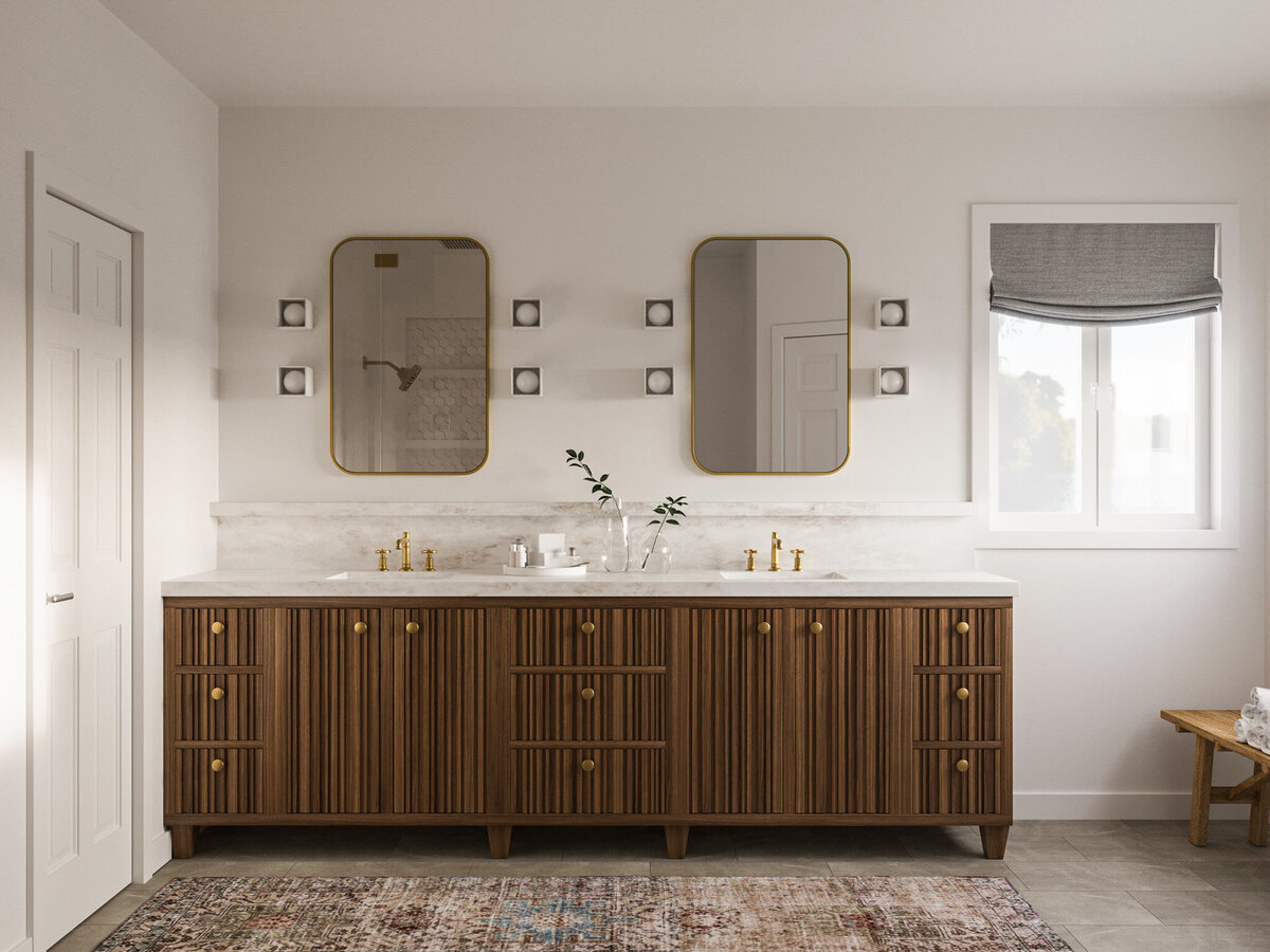Primary bathroom rendering