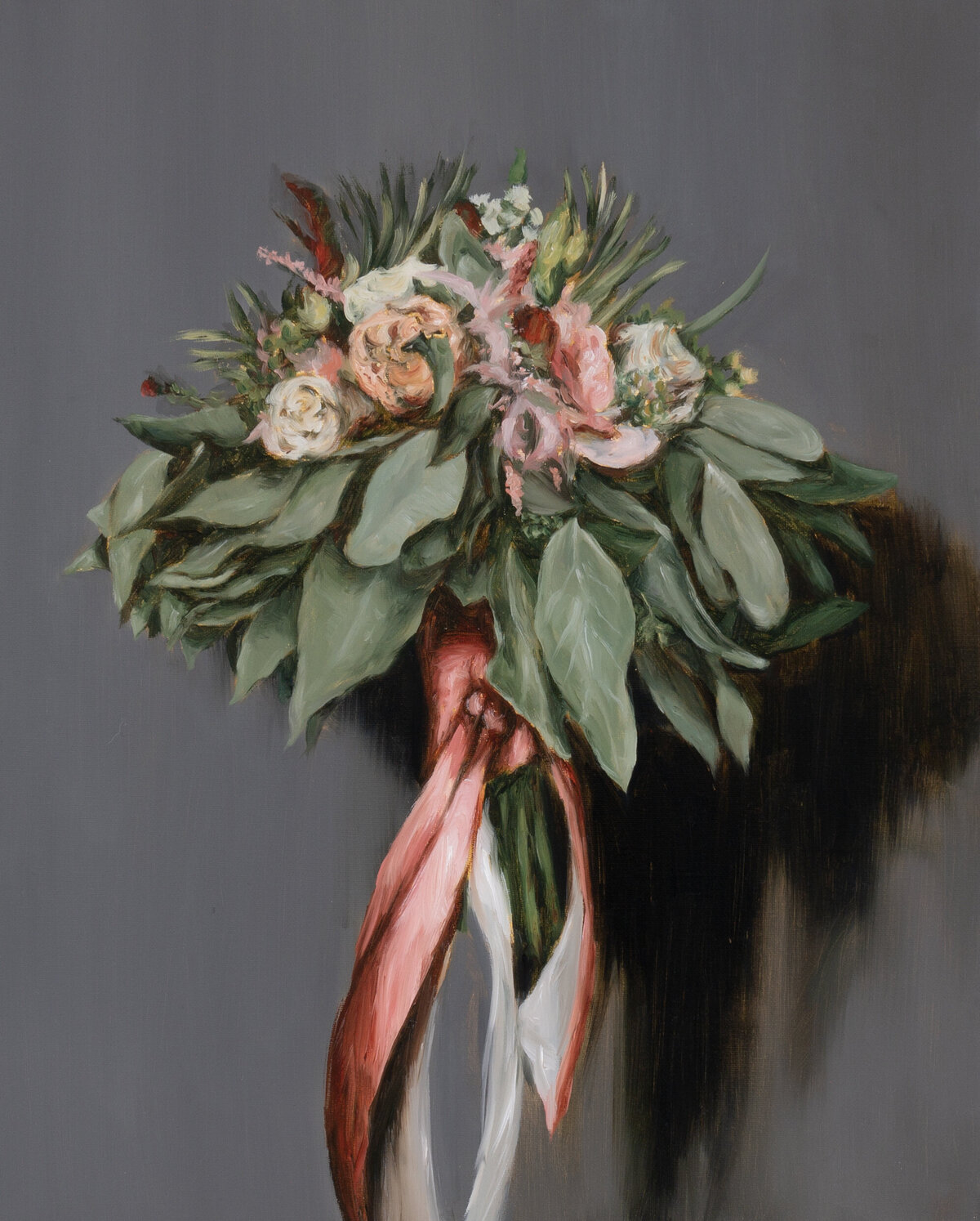 Winter Bouquet Painting from an Asheville North Carolina Wedding