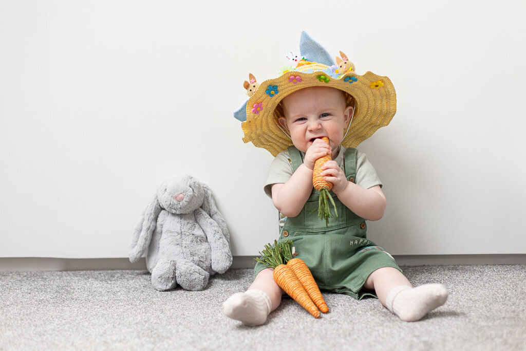 Candid toddler portrait captured during natural light home session