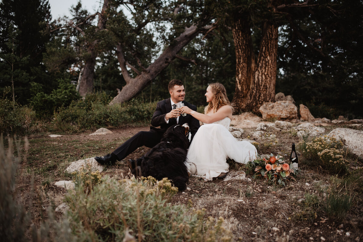 Jackson Hole Photographers capture couple toasting