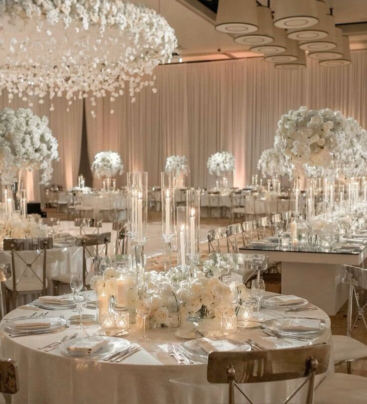 glam white reception