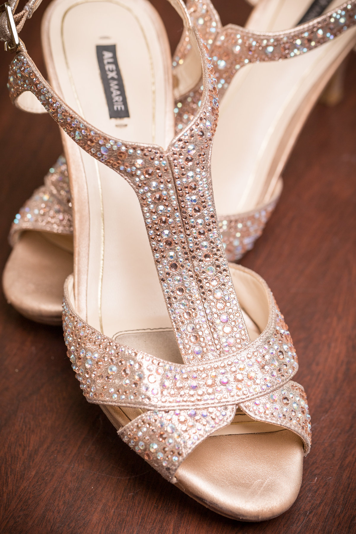 Wedding day detail shot of the bride's shoes.