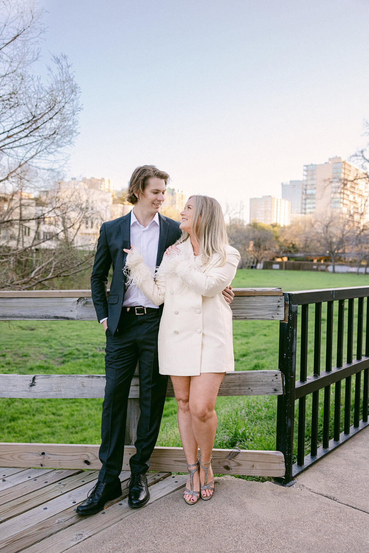 A wedding engagement photo session in Dallas Texas