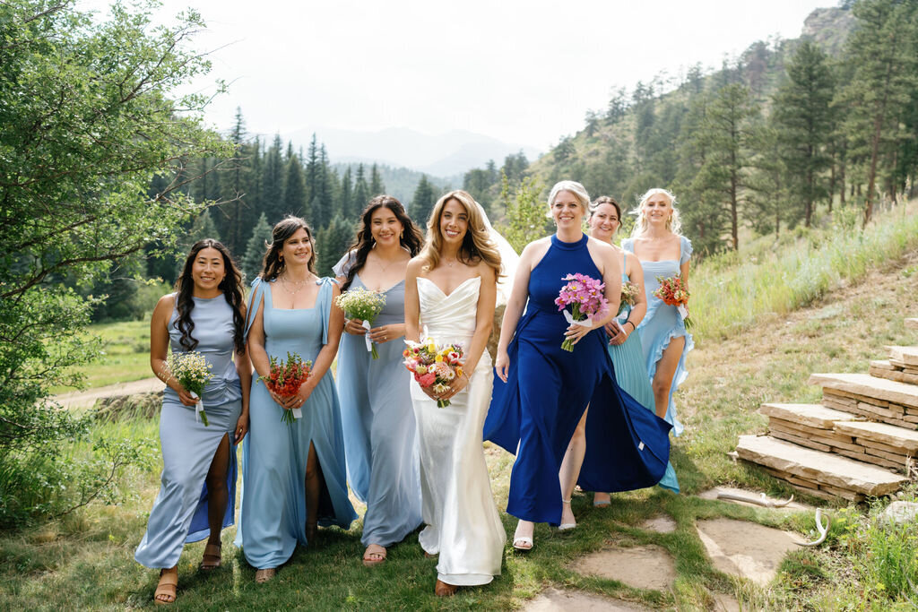 Colorado-wedding-planner-bride-bridesmaids-blue
