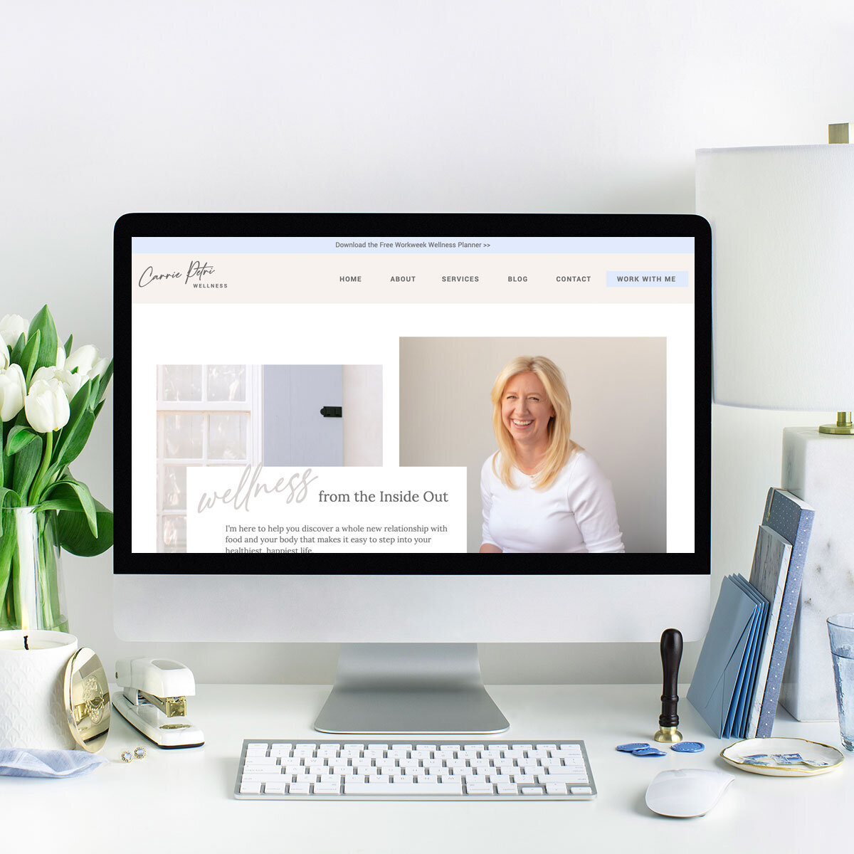 Indulge in the tranquility of this wellness retreat project, designed by me, Heather Jones, a skilled Showit Web Designer. It complements Carrie's role as a wellness consultant, setting the stage for a serene and balanced online presence.