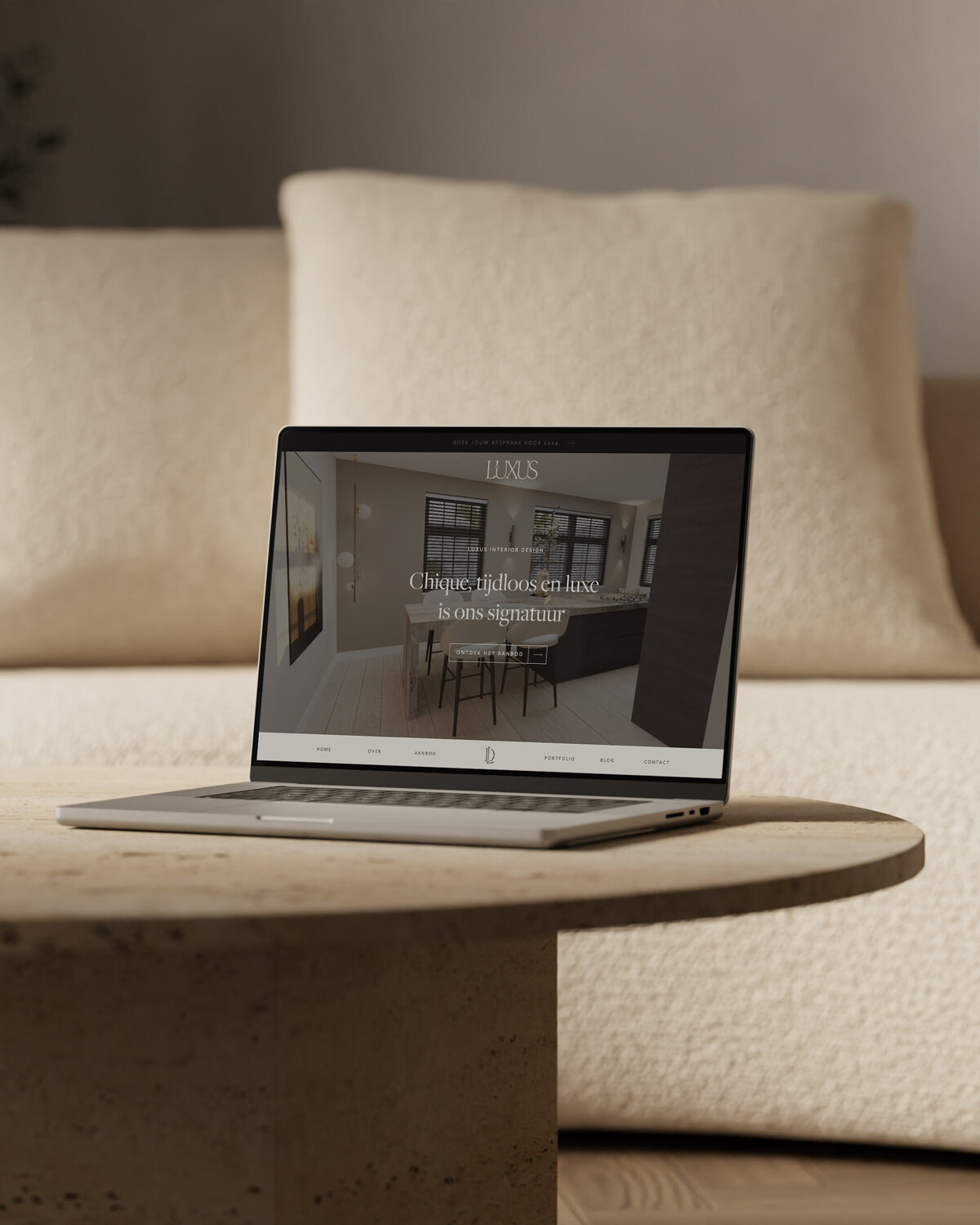 Homepage design voor Luxus Interior Design
