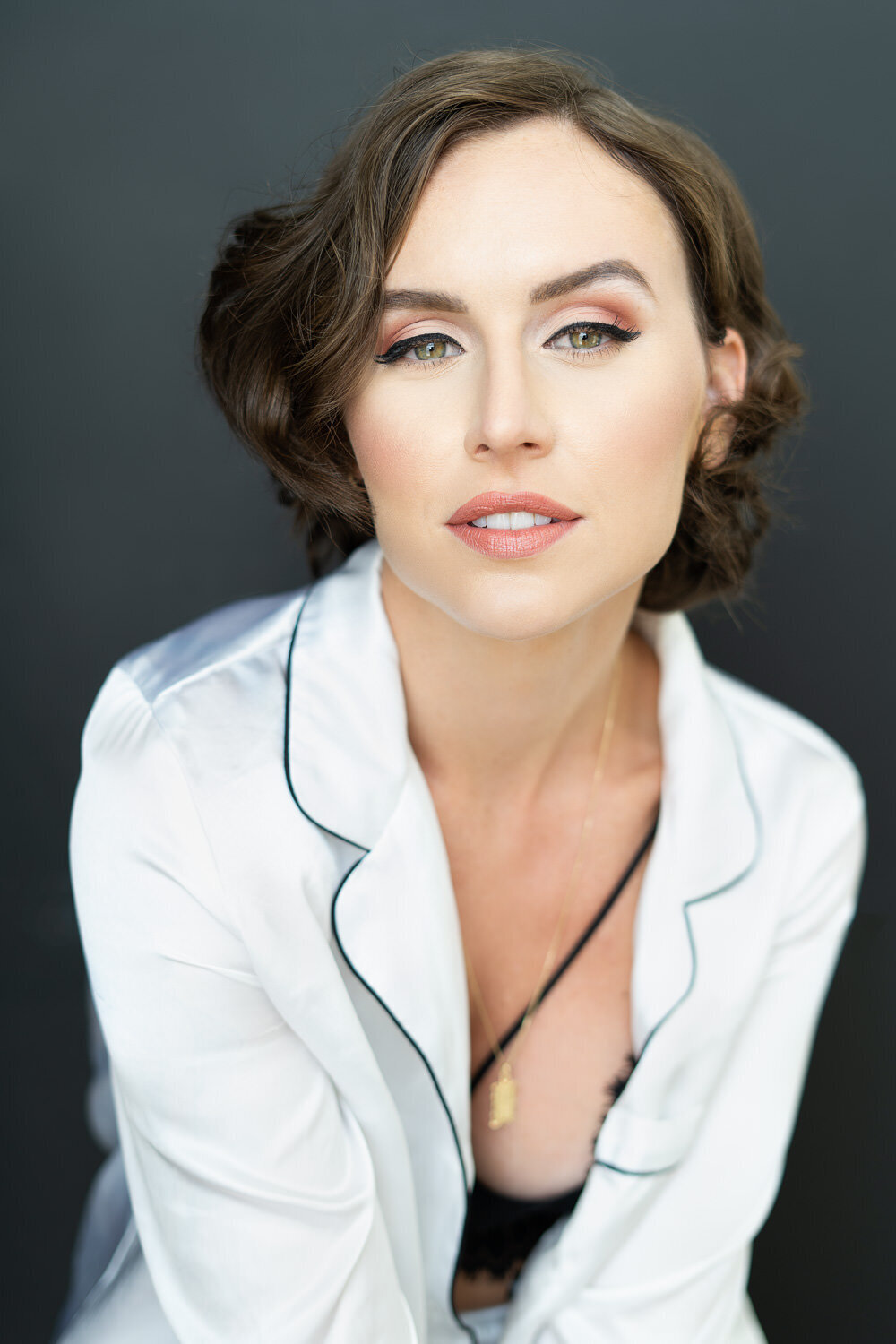 Beauty-focused modern boudoir portrait session in Austin, TX