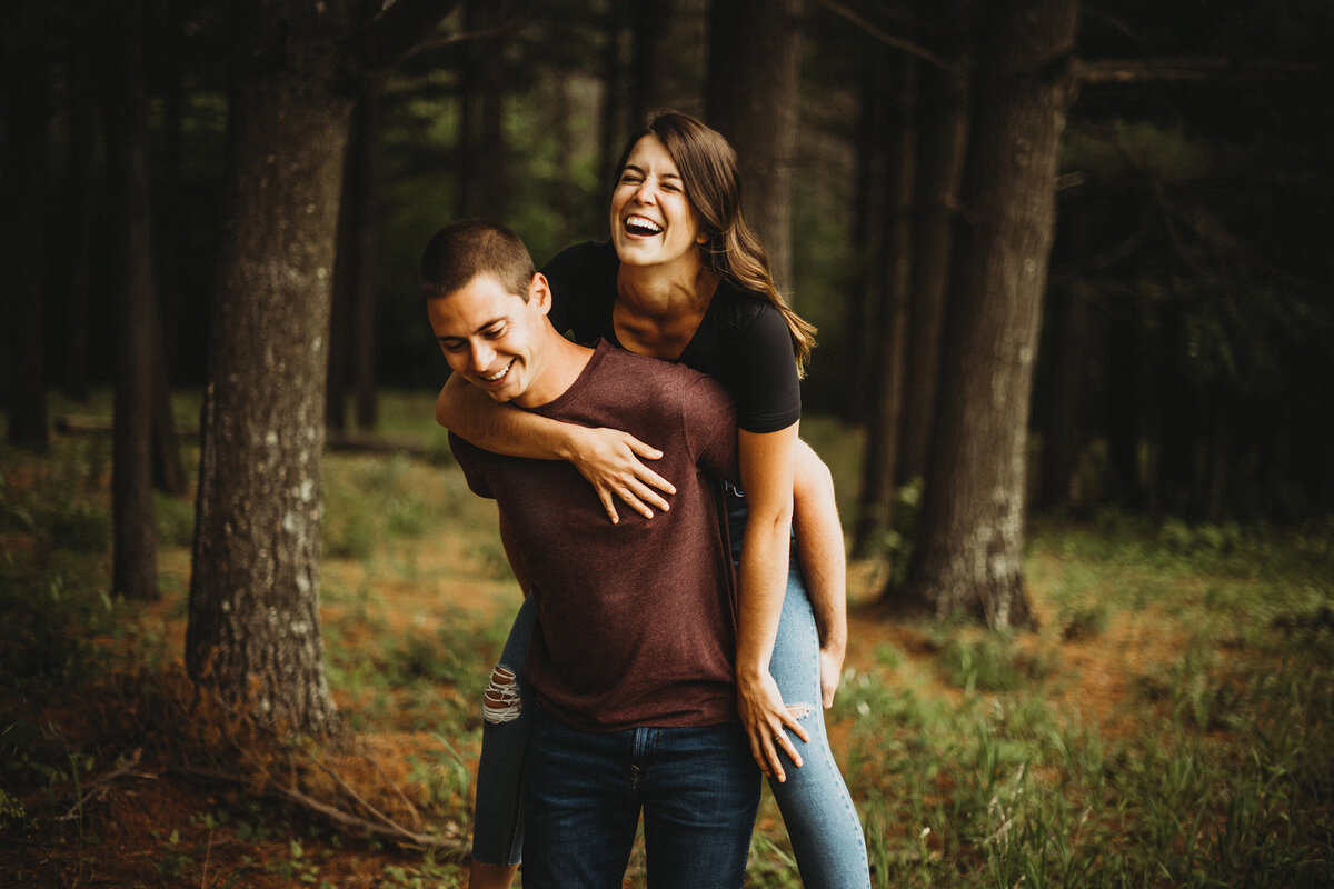 pine tree engagement session