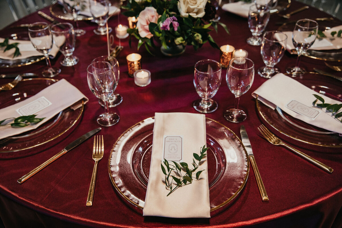 Fall wedding table setting