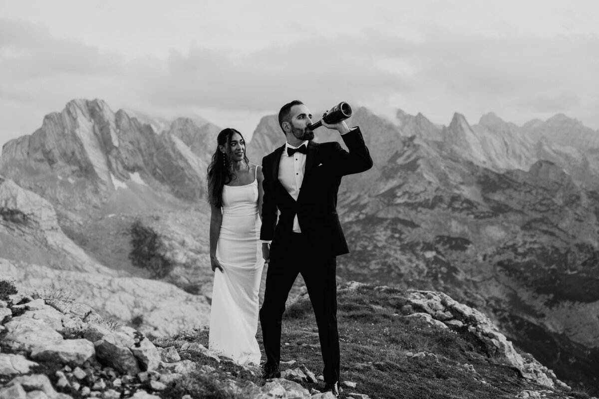 Marmarole helicopter Elopement Dolomites -71