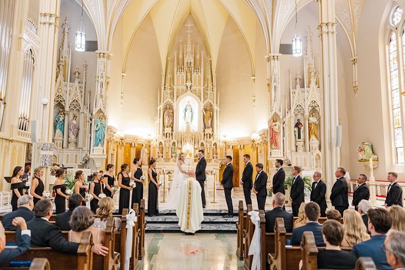 Wedding Ceremony at St. Mary’s in Evansville116