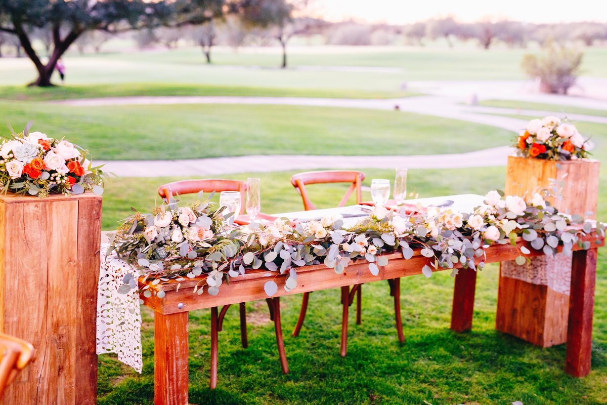 sweetheart tabletop details repurposed ceremony florals